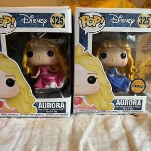 funko pop aurora 325 pink and chase limited edition blue